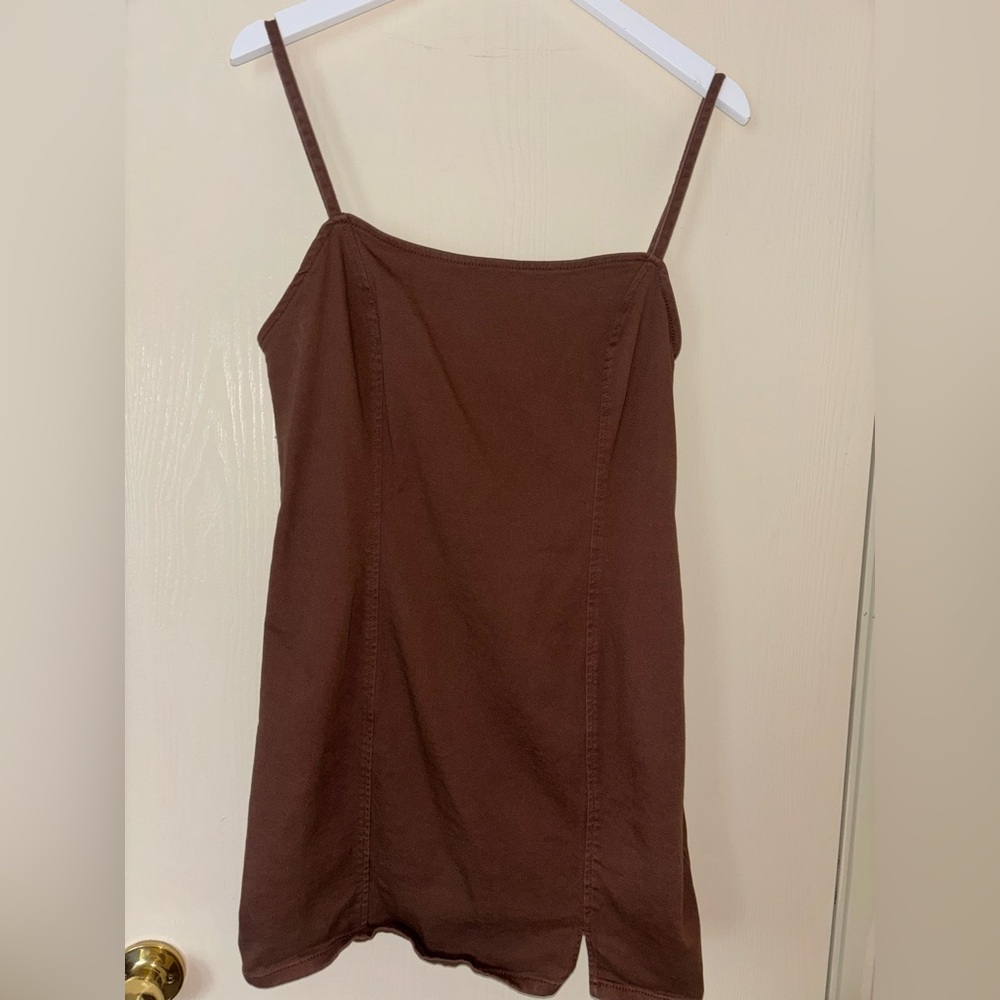 H&M Brown Denim Mini Dress
